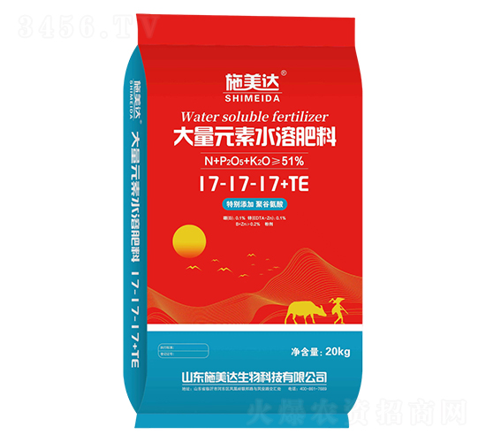 大量元素水溶肥料17-17-17+TE-施美達